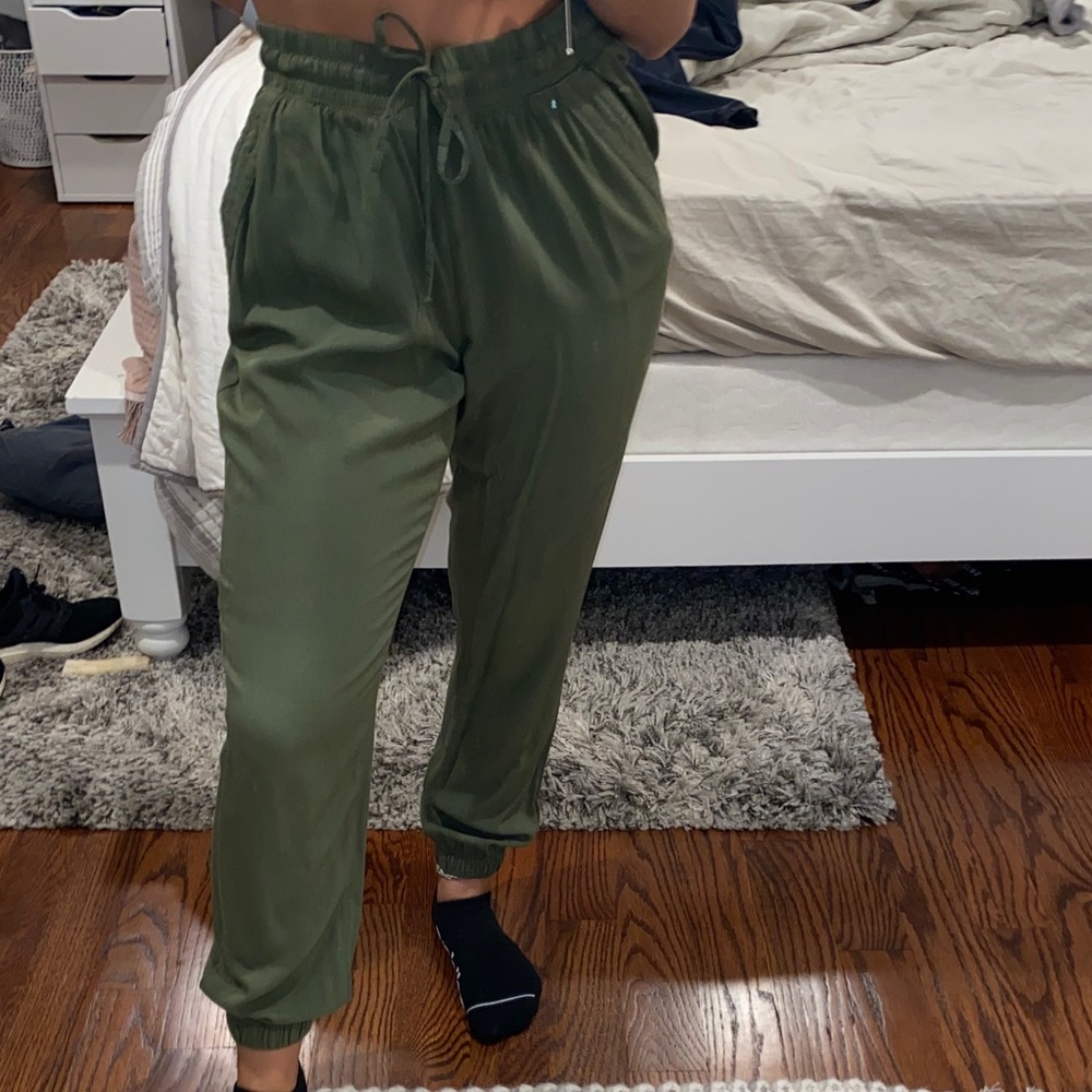 olive green formal joggers